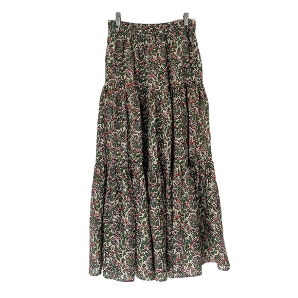 ZARA Tiered Floral Maxi Skirt - Picture 2 of 8